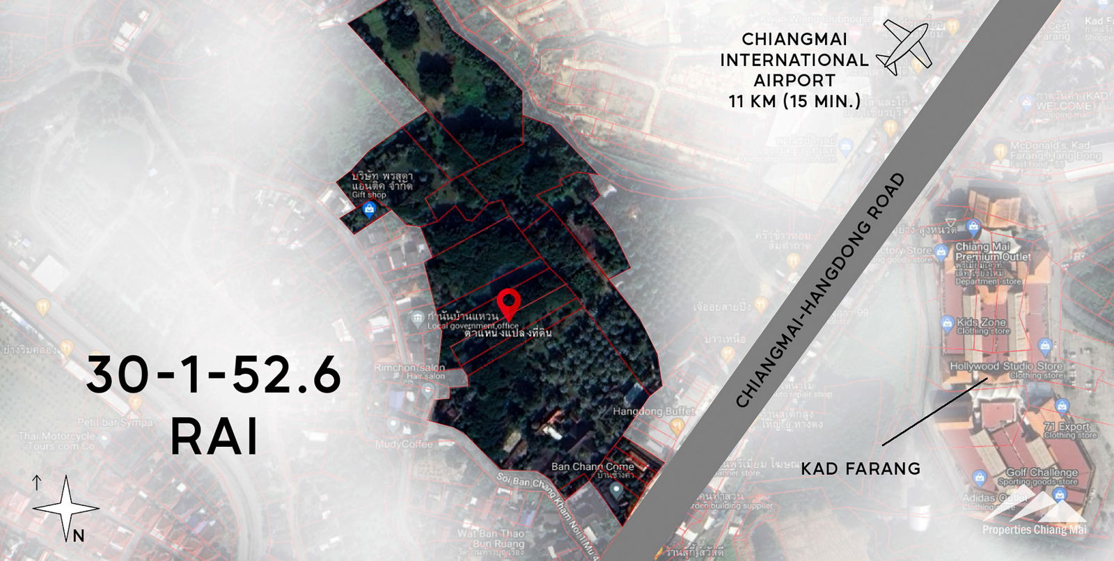 Hotel and Land For Sale in Hang Dong, Chiang Mai, Thailand - ID: PC-HD008