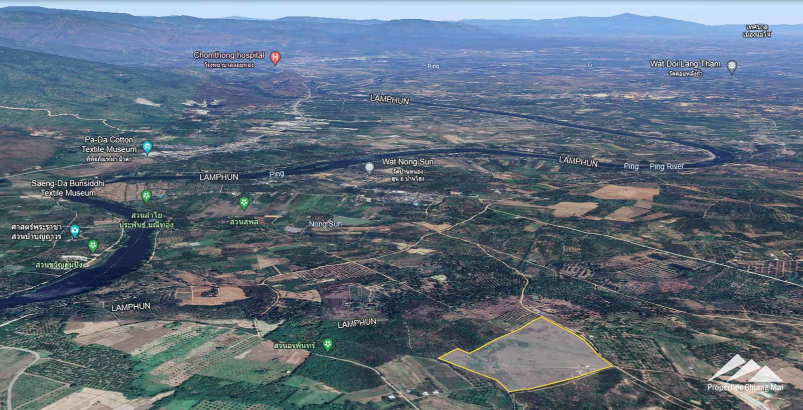 Land and Commercial Property For Sale in Ban Hong, Lamphun, Thailand - ID: PC-LP001