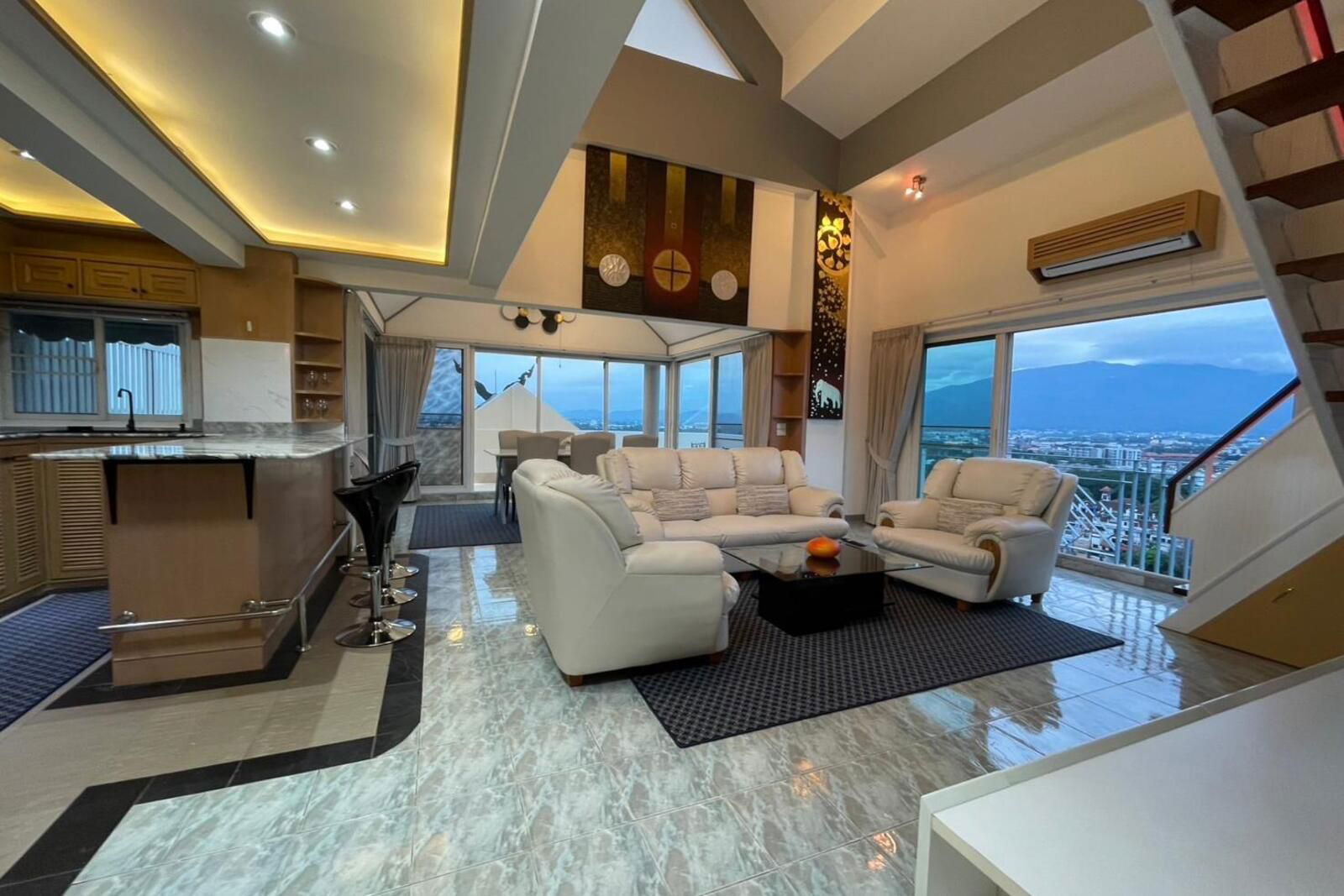 Two-Bedroom Corner Penthouse Featuring Private Jacuzzi and City Panoramas-TNP-D1264