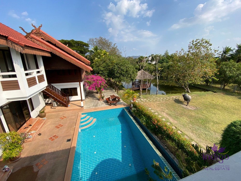 Large property on 4+ rai land for sale 6 bedrooms near Mae Jo University Sansai Chiangmai
